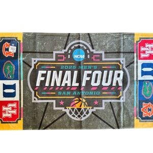 New NCAA 2025 Men’s San Antonio Final Four Bench Towel Double Sided 22x41